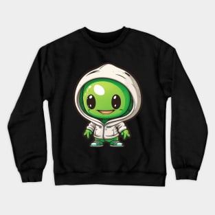 Cool Alien with a Hooded Pullover design #4 Crewneck Sweatshirt
